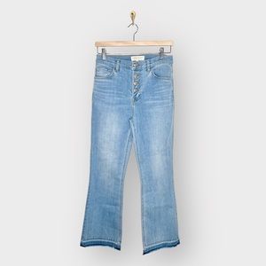 CURRENT / ELLIOT Light Blue High Waisted Button Wide Leg Jeans (Sz 26)